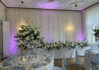 Purple uplighting at Highley Manor wedding — London Event DJs